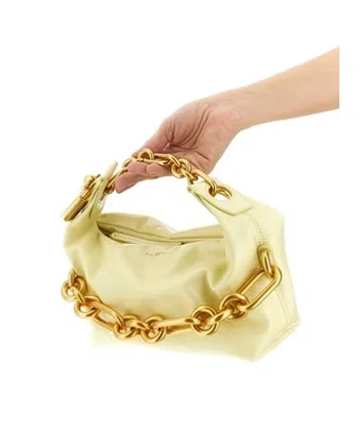 Balmain Sync Mini Chain Handbag Padlock Detail In Purple