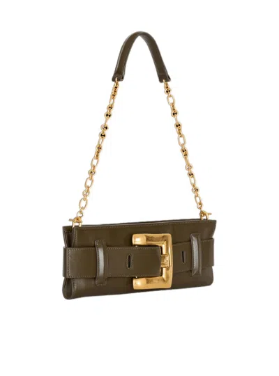 Balmain Anthem Clutch Bag In Orange