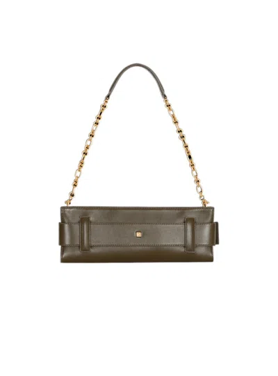 Balmain Anthem Clutch Bag In Orange