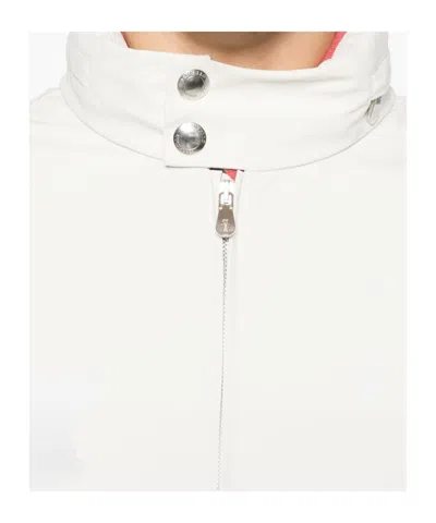 Brunello Cucinelli High Collar Jacket In Neutral