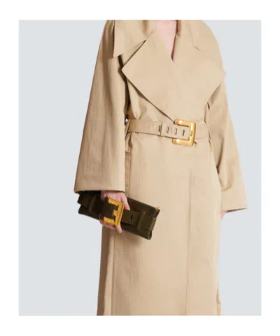 Balmain Anthem Clutch Bag In Orange