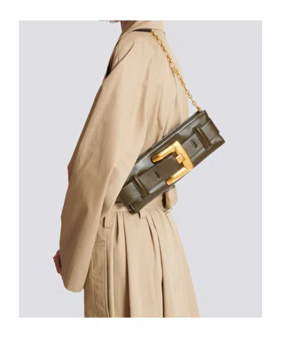 Balmain Anthem Clutch Bag In Orange