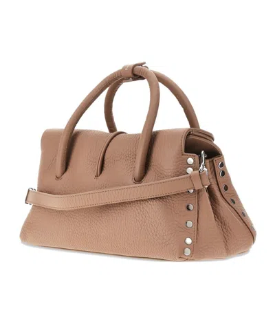 Zanellato Dotta Centauro Small Leather Handbag In Brown