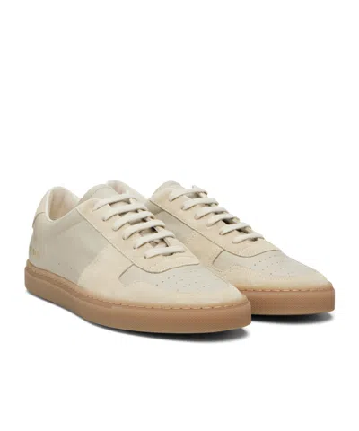 Common Projects Beige Bball Slim Gum Sole Sneakers In Neutral