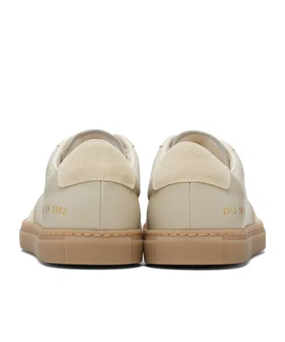 Common Projects Beige Bball Slim Gum Sole Sneakers In Neutral