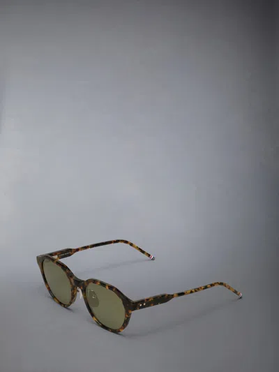 Thom Browne Eyewear Oval Frame Sunglasses In Brown
