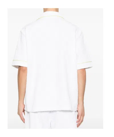 Casablanca C.p.company Black Elastane Trousers In White