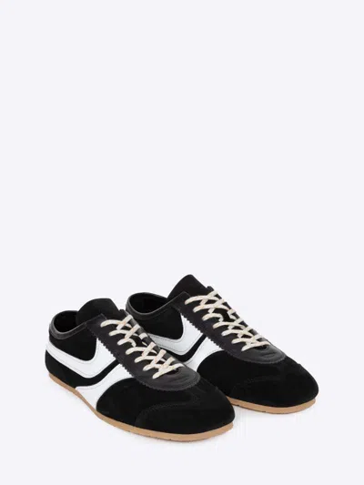 Dries Van Noten Sneakers Contrast Stitching Low Top Rubber Sole In Black