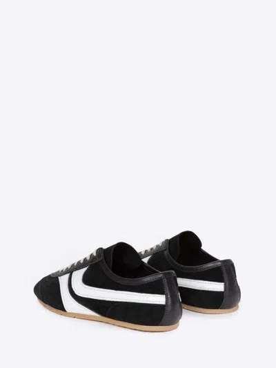Dries Van Noten Sneakers Contrast Stitching Low Top Rubber Sole In Black