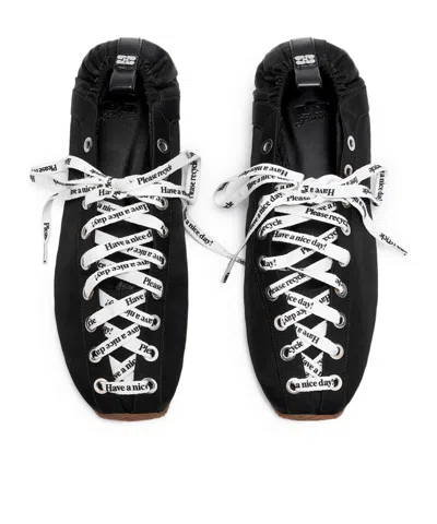 Ganni Alexander Mcqueen White Leather Sneakers With White Leather Heel