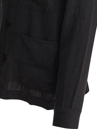Alex Mill Garment Dyed Work Jacket In Recycled Denim In Black