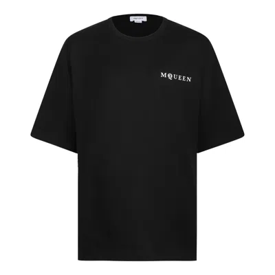 Alexander Mcqueen Exploded Logo Over Fit T Shirt In Animal Print