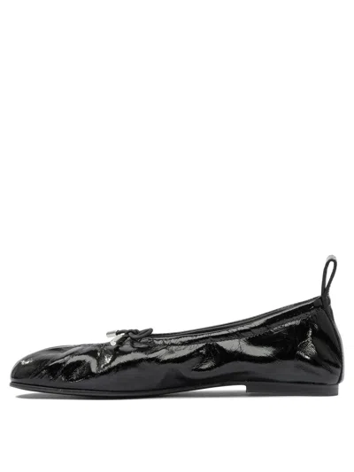 Alohas Rosalind Onix Black Leather Ballet Flats In Black
