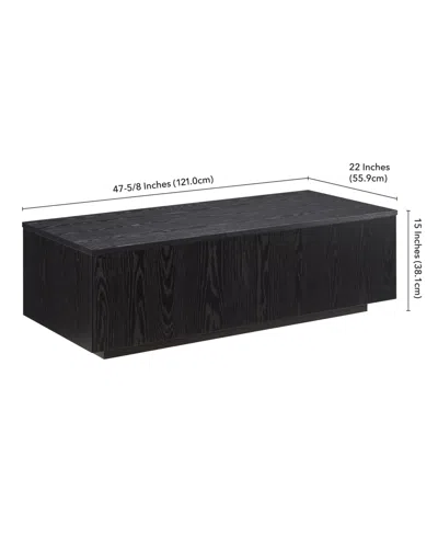 Hudson & Canal Paxton 48" Wide Rectangular Coffee Table In Black