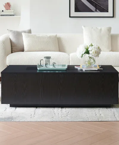Hudson & Canal Paxton 48" Wide Rectangular Coffee Table In Black