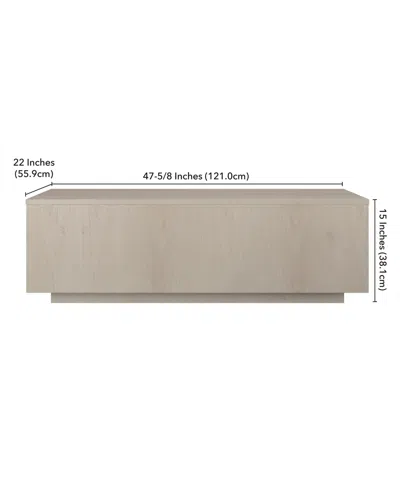 Hudson & Canal Paxton 48" Wide Rectangular Coffee Table In Brown