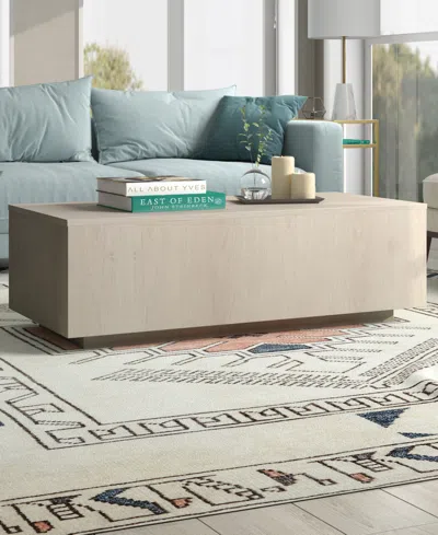 Hudson & Canal Paxton 48" Wide Rectangular Coffee Table In Brown
