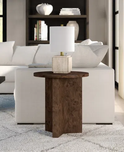 Hudson & Canal Anders 20" Wide Burled Side Table