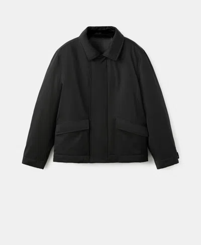 Mango Men's Pockets Water-repellent Jacket In Black