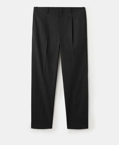 Mango Relaxed Fit Pleated Pants In Black