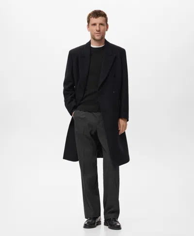 Mango Relaxed Fit Pleated Pants In Black