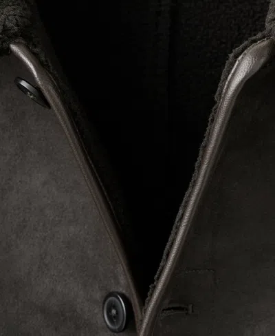 Mango Men's Faux-shearling Suede Jacket In Black