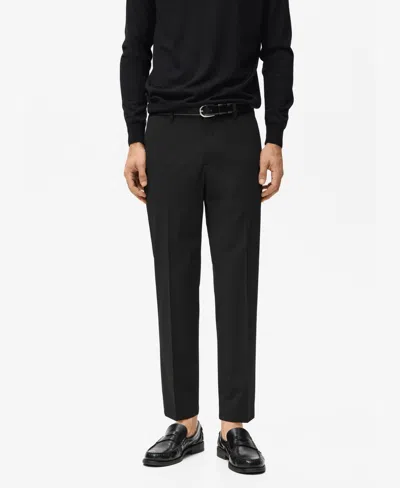 Mango Suit Pants In Black