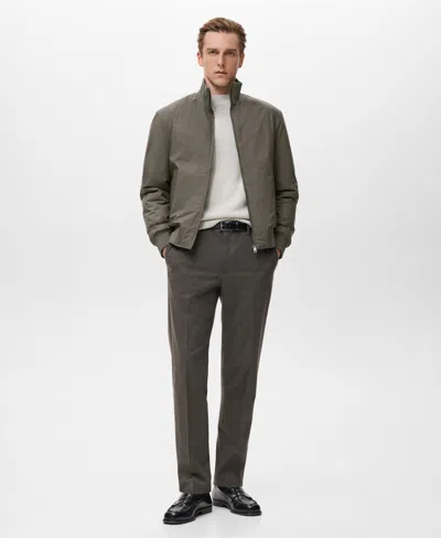 Mango Men's Water-repellent Bomber Jacket In Gray