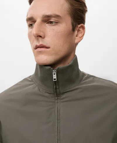 Mango Men's Water-repellent Bomber Jacket In Gray