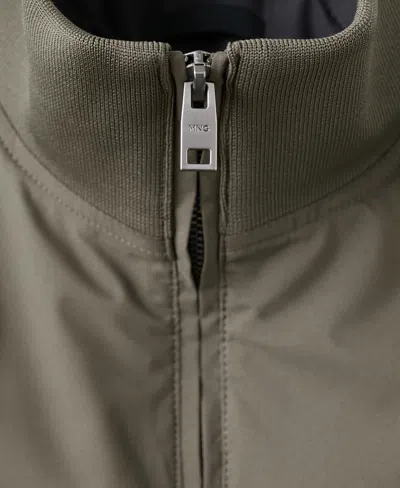 Mango Men's Water-repellent Bomber Jacket In Gray