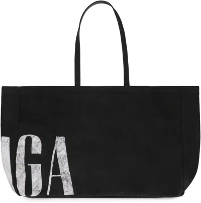 Balenciaga Logoed Tote Bag In Black