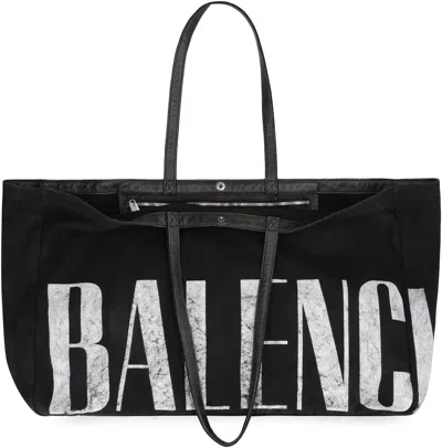 Balenciaga Logoed Tote Bag In Black