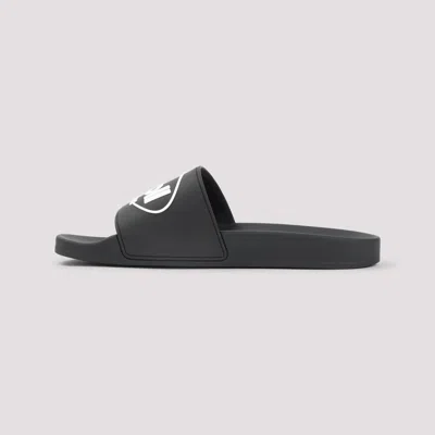 Balenciaga Rubber Slippers In Black