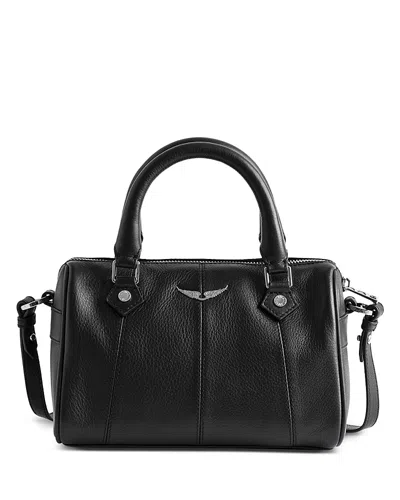 Zadig & Voltaire Xs Sunny Vibe Grained-leather Tote Bag In Black