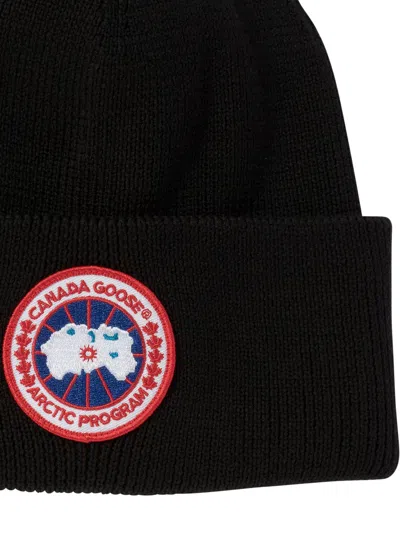 Canada Goose Black Wool Hat In Black