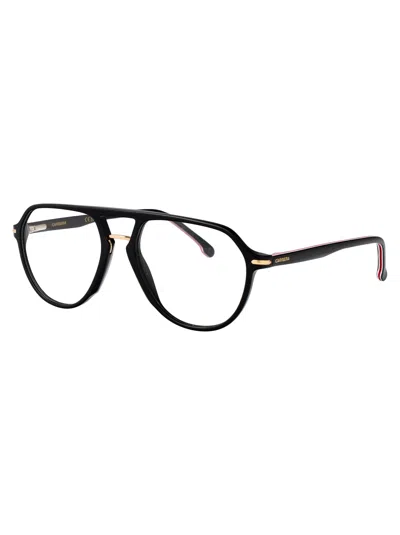 Carrera Black Gold Acetate Glasses In Black