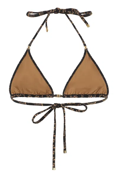 Celine Triangle Bikini Top In Blue