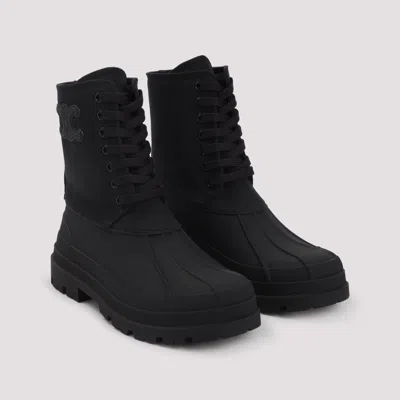 Celine Triumph Canvas High-top Chunky Boot In Black
