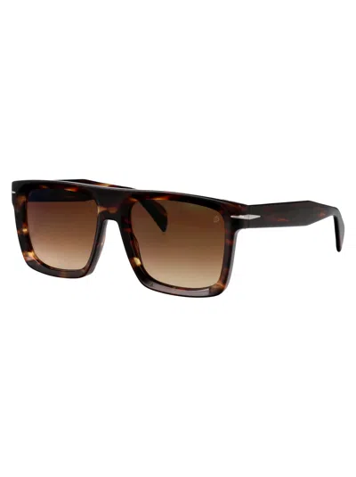 David Beckham Brown Havana Acetate Sunglasses In Brown