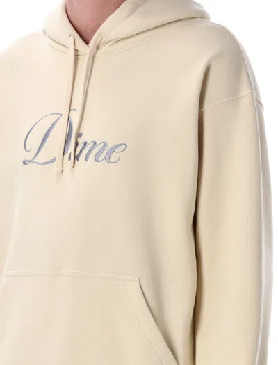 Dime Mtl Cursive Hoodie In Neutral