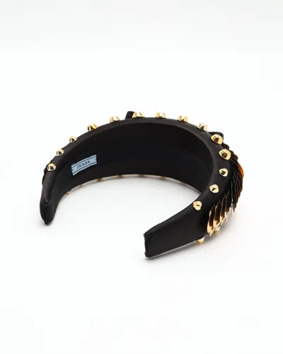 Prada Spangle Headbands In Gold