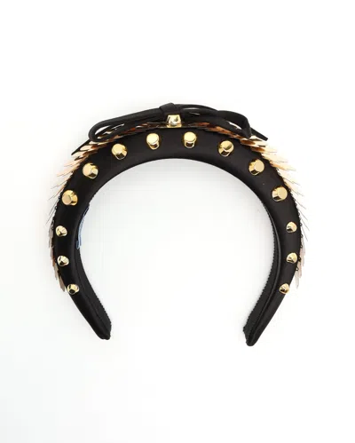 Prada Spangle Headbands In Gold