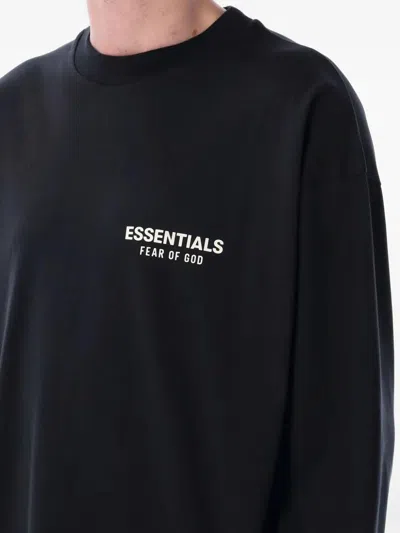 Essentials Fear Of God   Black Cotton Sweater With Logo In Black