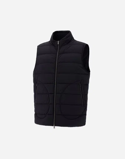 Herno Man Puffer Black Size 40 Polyamide In Black