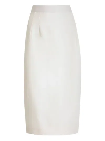 Dolce & Gabbana Pencil Midi Skirt In White