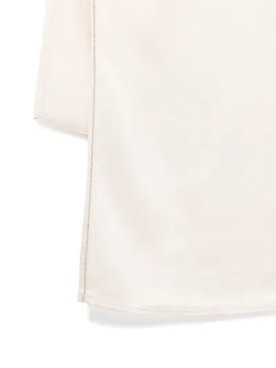 Peserico Solid Color Scarf In Neutral