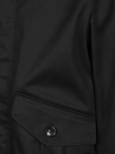 Ten C Button-up Front-pocket Raincoat In Black