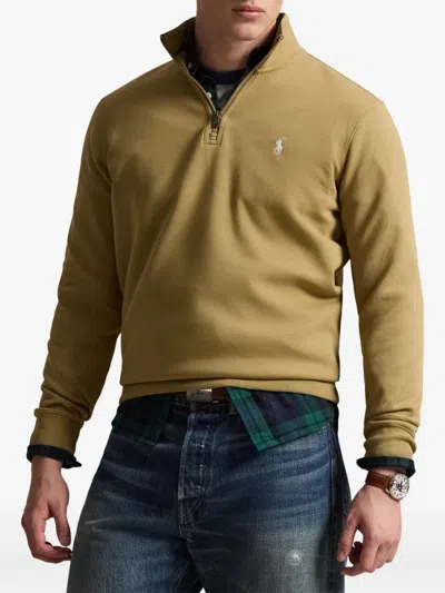 Polo Ralph Lauren Embroidered Polo Shirt In Brown