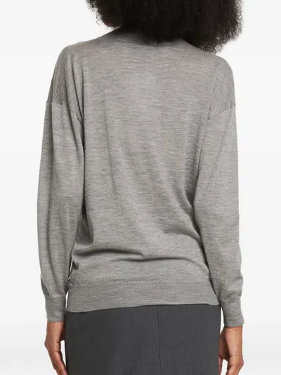 Tom Ford Gray Sweater With A Versatile V-neck In Gray