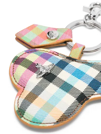 Vivienne Westwood Plaid-pattern Keyring In Multi